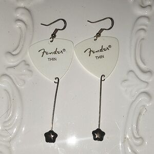 Fender Dangle Earrings w/ Stars